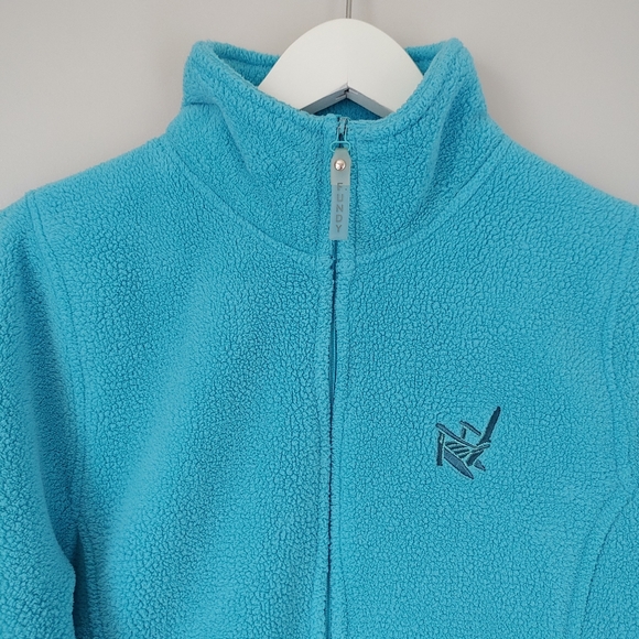 Fundy Resort Fleece Zip Up Sweatshirt Jacket Size Medium Blue - Picture 5 of 11